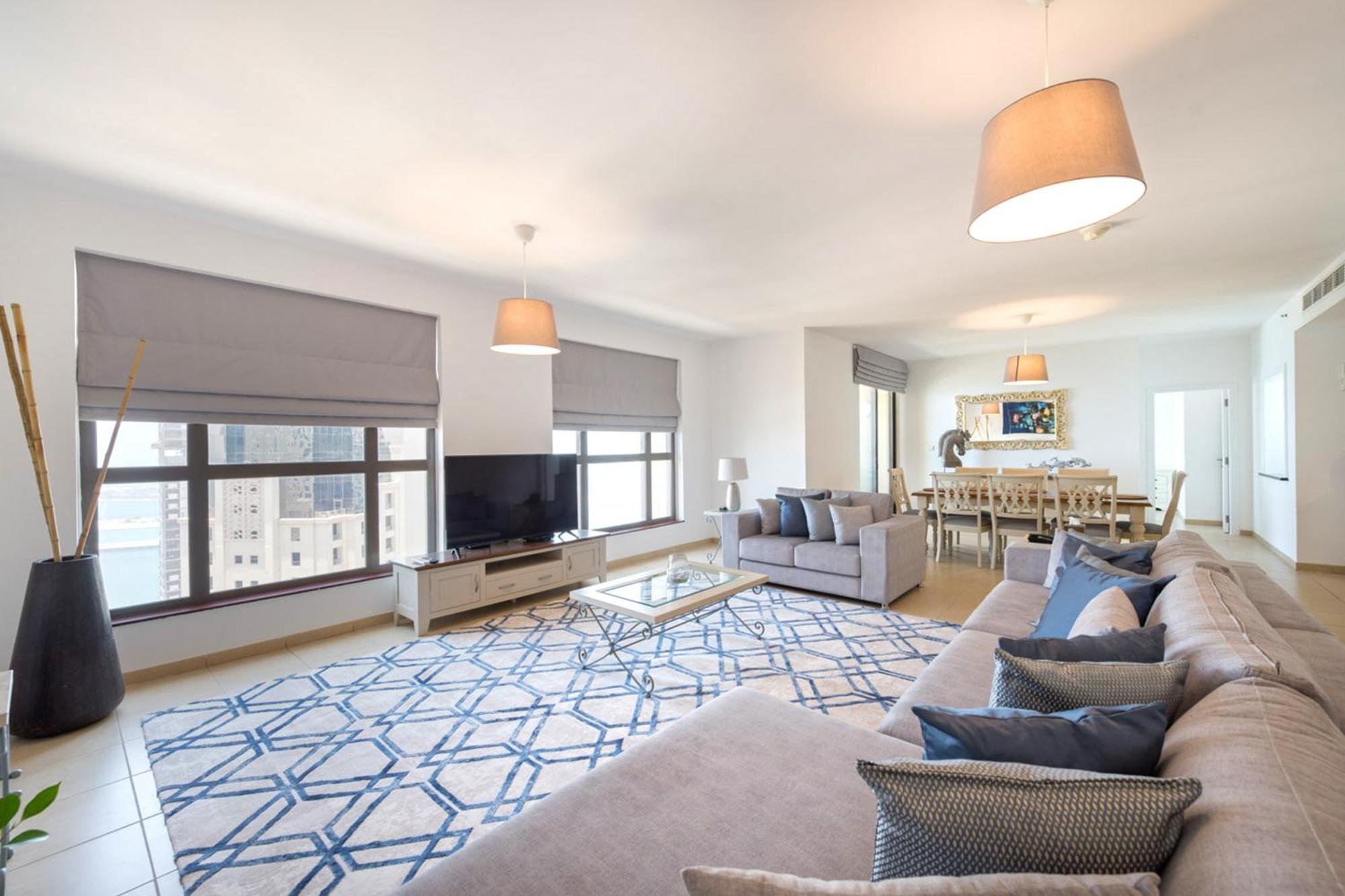 Stunning Marina & Sea View 4 Bedroom Apartment, Murjan 6 Jumeriah Beach ドバイ エクステリア 写真